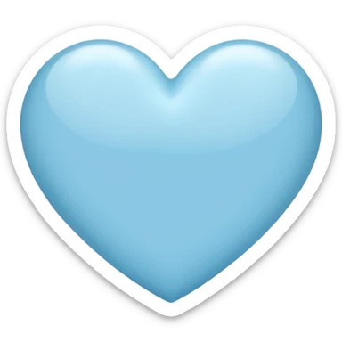light blue heart sticker
