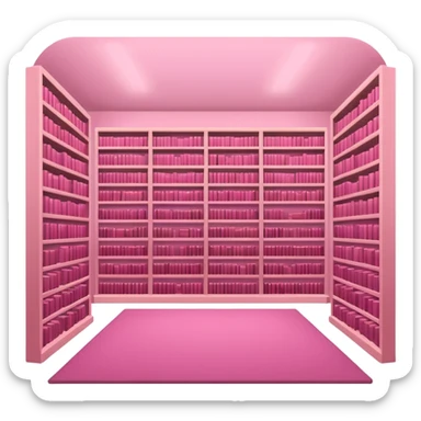 make a library with pink colors sticker