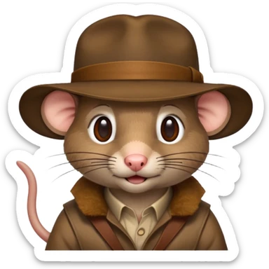 🐀 wearing Indiana jones hat sticker
