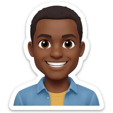 Smiley emoji black sticker