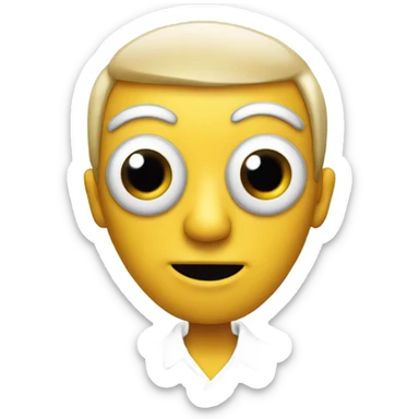 Speaker with eyes and legs sticker