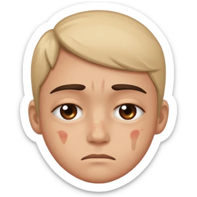 sad emoji with bruise under eye
no i would like skmilar to smiling face holding up tearsnot tears just bruise sticker