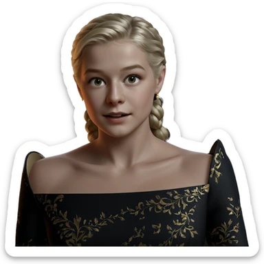 blonde girl in elegant dress sticker