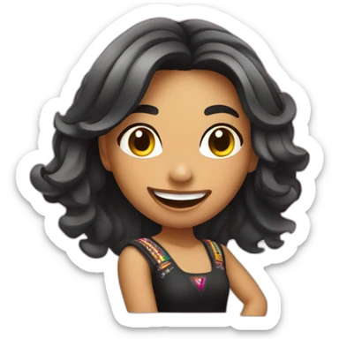 Thrilled mexican girl hip hop dancer sticker