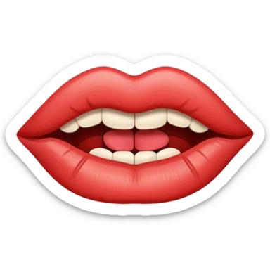 Lips stitched shut  sticker