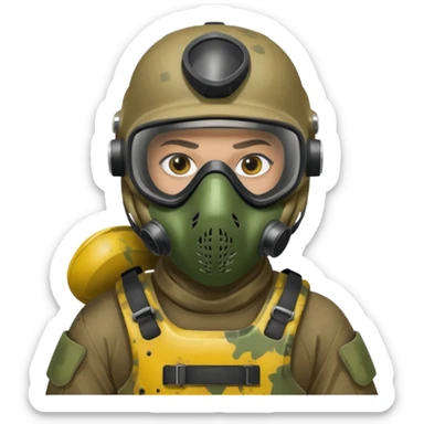 paintball player dirty sticker