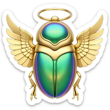 Beautiful scarab with angel wings  sticker