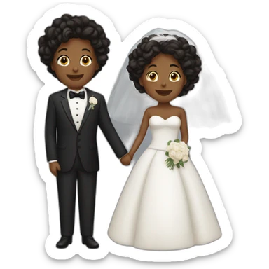 Two women married sticker