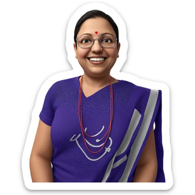 smiling boy with glasses sticker