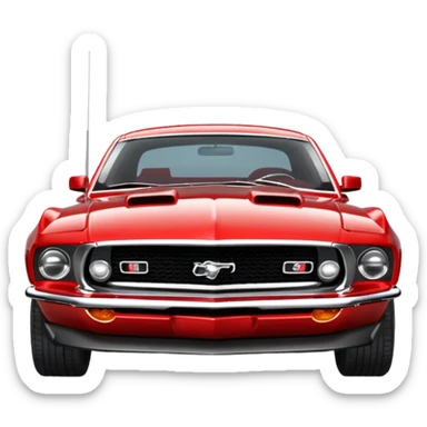 A 1969 model ford mustang sticker