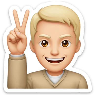 Evil smile and two fuck you sticker