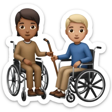 🧑‍🦼 and 🧑‍🦯 combined sticker