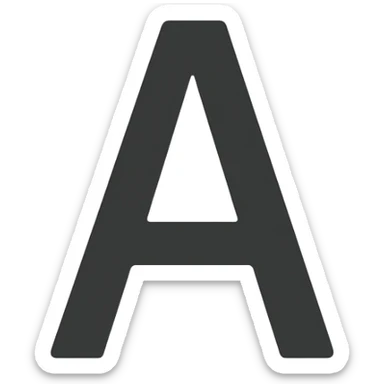 Lowercase A sticker