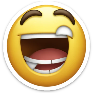 weird laughing emoji  sticker
