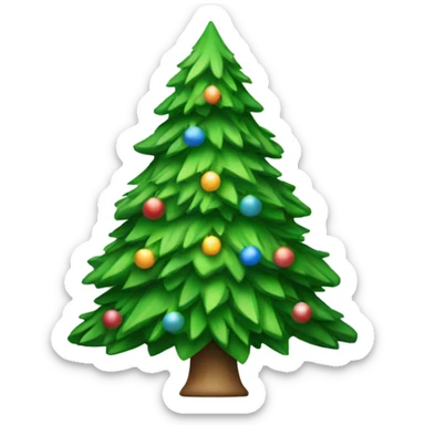 green christmas tree sticker