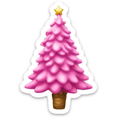 Pink Christmas tree  sticker