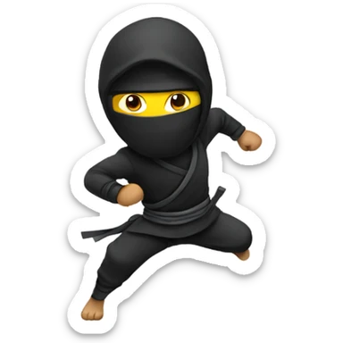 Ninja running sticker