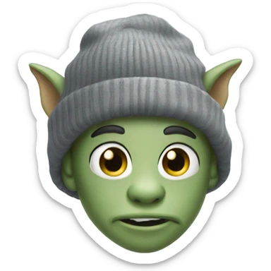 Gargoyle with a beanie sticker