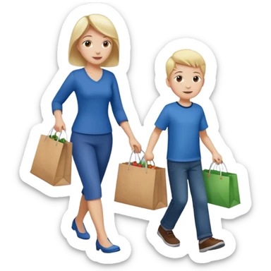 Mommy and harshil are going to the Walmart sticker