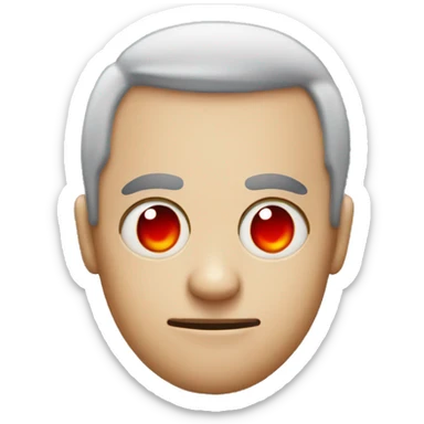 normal emoji with bloodshot puffy and red eyes sticker