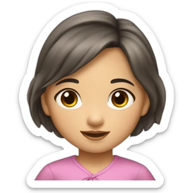 Niña pequeña de cabello chino  sticker