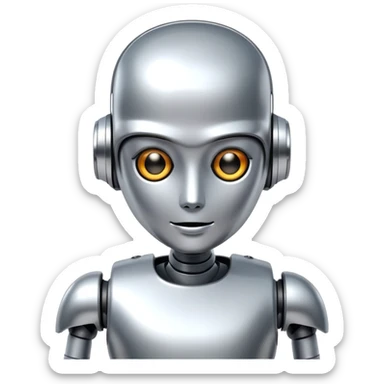 An attractive robot sticker