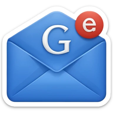 Gmail with the letter “E” on it sticker