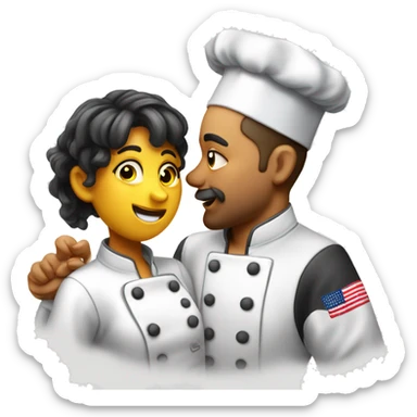 Chefs kiss but piss instead of kiss sticker