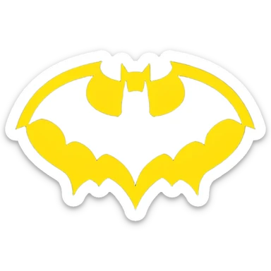 Batman logo without a human in it just a logo of batman  make it brighter sticker