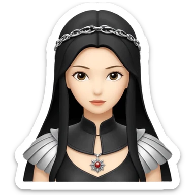 Девушка белокожая, с длинными темными волосами, в черной одежде для йоги, стоит в позе лотоса, в стиле бимбо пилатес, правильные пропорции, только человек sticker