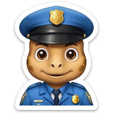 Cop turtle  sticker