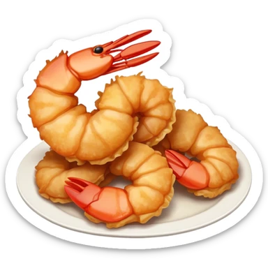 Fried shrimp  sticker