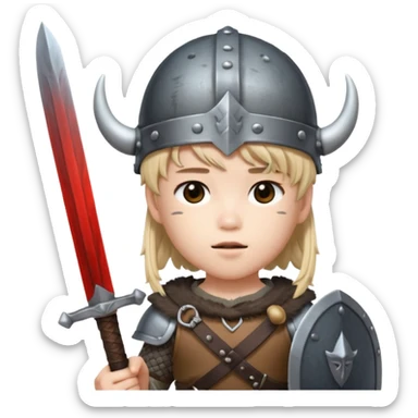 BTS Jimin with viking helmet and sword sticker