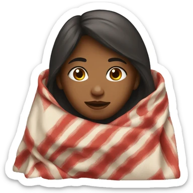 Girl with a blanket sticker