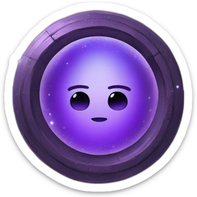 a purple portal to another galaxy sticker