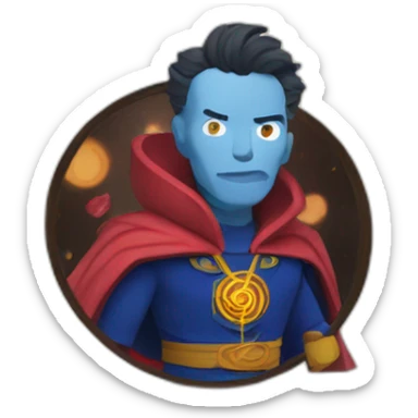 Dr Strange wears a Sweatshirt with the word Sude on it sticker