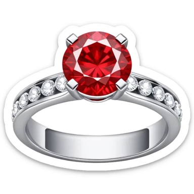 glitter rubi diamond married ring prata sticker