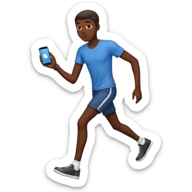 Black man with skinny legs sticker