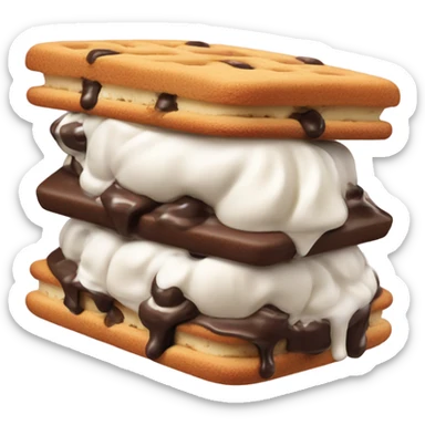 Ice cream cookie sticker