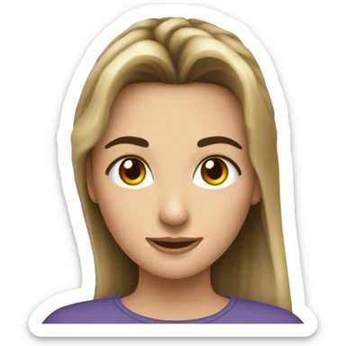 Una ragazza con la frangetta e il naso a punta  sticker