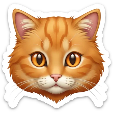 cute kedi cat with whiskers sticker