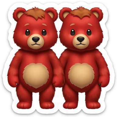 Two red bears 🐻  sticker