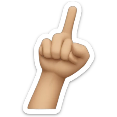 Create a pointing hand emoji. sticker