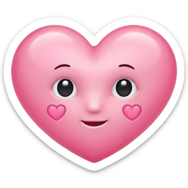 Cute pink heart sticker