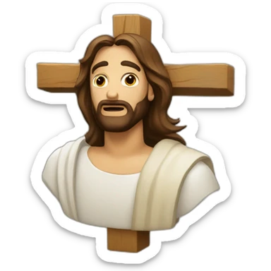 Jesucristo Cargando la cruz sticker