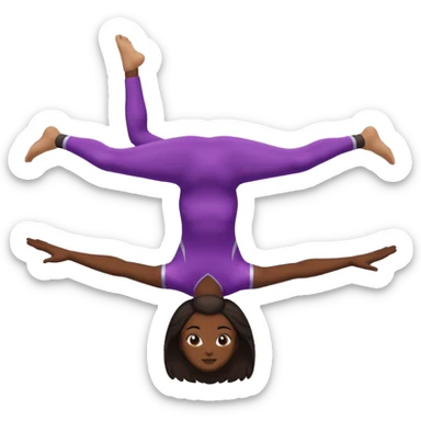 black girl doing a gymnastics backflip sticker