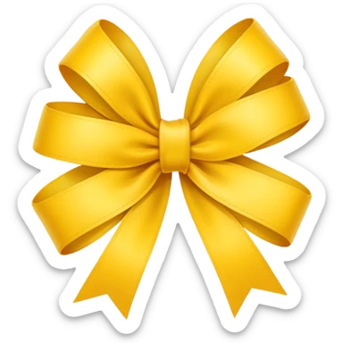 Apple-style emoji, minimal shading, simple gradients.
Keep the original emoji style and shape exactly the same.
Change the ribbon color to a vivid yellow.
Flat emoji style, clean vector look, no extra elements, no text, transparent background. sticker