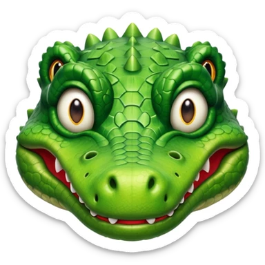 Cross eyed crocodile  sticker
