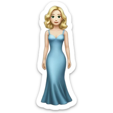 blonde Emily blunt wearing dress sticker