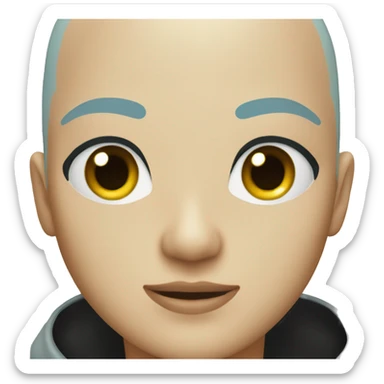 Bleach Buzz cut, light blue eyes sticker
